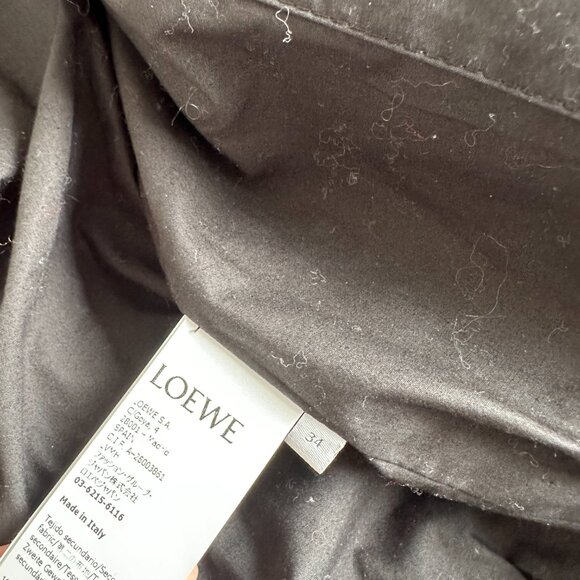 Loewe Bomber Jacket Quilted Color-block Balloon Sleeves w/ Detachable Wrap Scarf - Picture 4 of 15